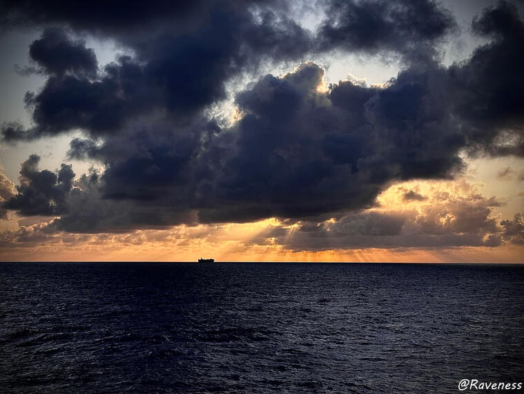Pacific Ocean (~300 kilometers from the USA)